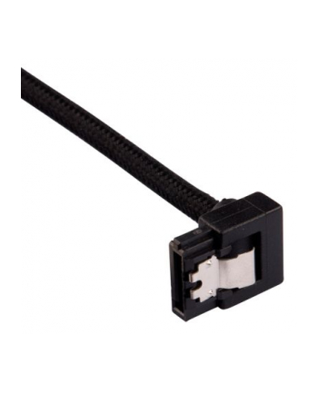 Corsair Premium Sleeved SATA-Kabel gewinkelt schwarz 60cm - 2er