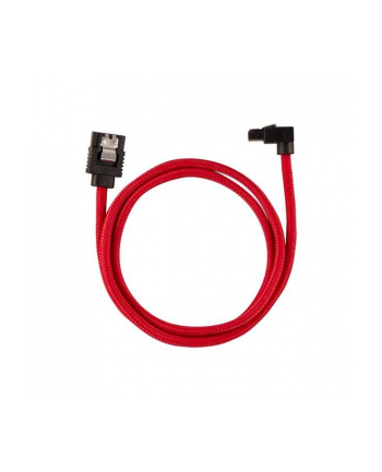 Corsair Kabel Premium z rękawem SATA, kątowy, czerwony 60cm - 2 sztuki