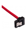 Corsair Kabel Premium z rękawem SATA, kątowy, czerwony 60cm - 2 sztuki - nr 1