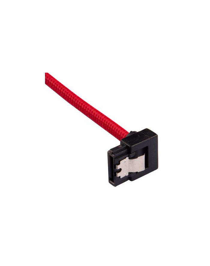Corsair Kabel Premium z rękawem SATA, kątowy, czerwony 60cm - 2 sztuki główny
