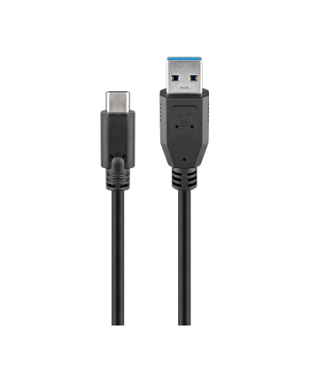 Goobay Kabel USB 3.0,USB 3.1 USB A wtyk, USB C wtyk 1m czarny (67890)