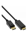 InLine Kabel InLine InLine Kabel adapter HDMI - DP (DisplayPort) z konwerterem - obługa 4K/60Hz - 1m (17181I) czarny - nr 1