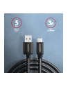 Axagon BUCM3-AM15AB, SPEED kabel USB-C <-> USB-A, 1.5m, USB 3.2 Gen 1, 3A, ALU, oplet, černý (AXN) - nr 5