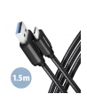Axagon BUCM3-AM15AB, SPEED kabel USB-C <-> USB-A, 1.5m, USB 3.2 Gen 1, 3A, ALU, oplet, černý (AXN) - nr 8