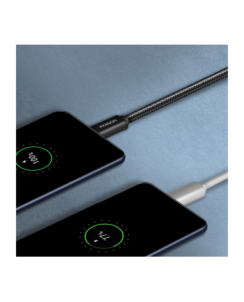 Axagon BUMM-AM10AB, HQ kabel Micro USB <-> USB-A, 1m, USB 2.0, 2.4A, ALU, oplet, CZARNY (AXN)