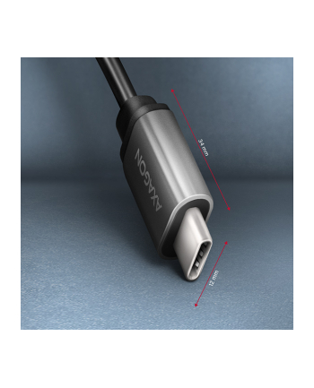 Axagon RUCM-AFAC kabelová redukce USB-C male <-> USB-A female, 20cm, USB 3.2 Gen 1, 3A, ALU (AXN)