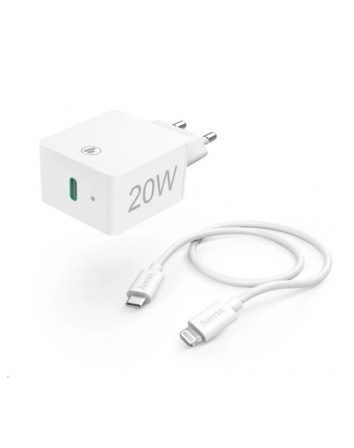 Hama Power Delivery 20W Biały + kabel USB-C - Lightning (210563) główny