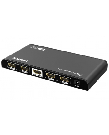 Premiumcord HDMI 2.0 splitter 1-4 porty, 4K x 2K/60Hz, FULL HD, 3D, černý (PRC)