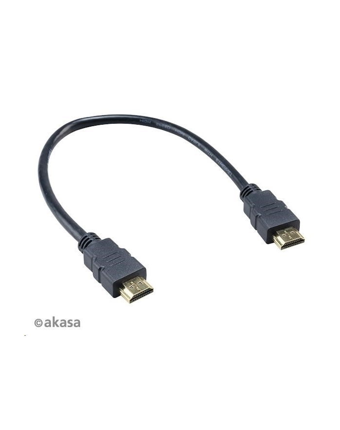 Akasa kabel 4K HDMI na HDMI, 4K@60Hz, pozlacené konektory, 30cm (AKA) główny