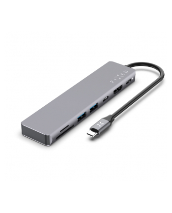 FIXED USB-C/2x USB 3.2, HDMI, USB-C, USB-C PD 87W, SD, Micro SD (FIXHU-CAD-GR)