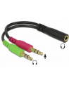 Premiumcord Adaptér 4pólový jack3,5mm pro sluchátka a mikrofon, 30cm (PRC) - nr 1