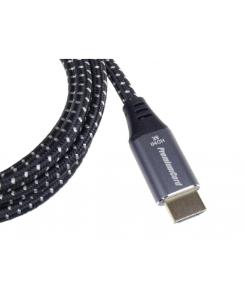 Premiumcord Kabel HDMI 2.1 High Speed + Ethernet kabel 8K@60Hz, zlacené konektory, 1m (PRC)