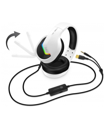 Connect It NEO herní sluchátka s mikrofonem, 1xJack+USB, bílá (COI)