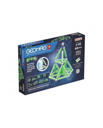 trefl GEOMAG Klocki magnetyczne Glow Recycled 60 el. G338