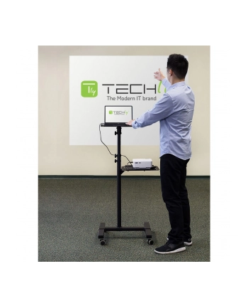 Techly Uchwyt Do Projektorów Wózek Stolik Prezentacyjny Projektora I Notebooka Mobilny