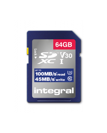 Integral High Speed SDXC 64GB V30 UHS-I U3