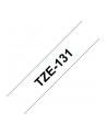 TAŚMA BROTHER TZ131- 12MM X 8M CZARNY/BEZBARWNY - nr 34