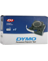 TAŚMA DYMO D1-12MM X 5 5M POLIESTROWA TRWAŁA CZARNY/BIAŁY - nr 12