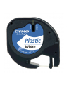 TAŚMA DYMO LETRA TAG- 12MM X 4M PLASTIKOWA BIAŁA (59422) - nr 17