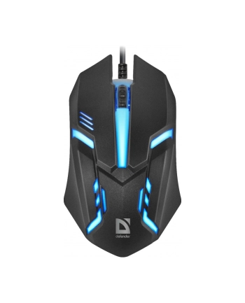 Mysz przewodowa Defender HIT MB-550 1600dpi 3P czarna 7 kolorów