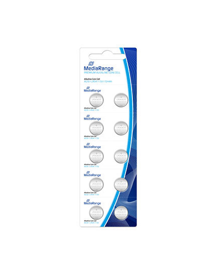 Baterie alkaliczne MediaRange MRBAT112 Coin Cells, AG10|LR54|1.5V, Pack 10 główny