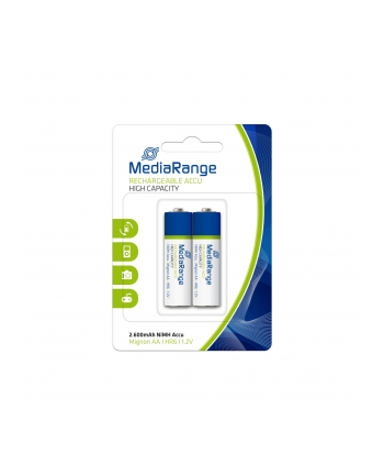 Akumulator MediaRange MRBAT123 Mignon AA|HR6|1.2V, Pack 2