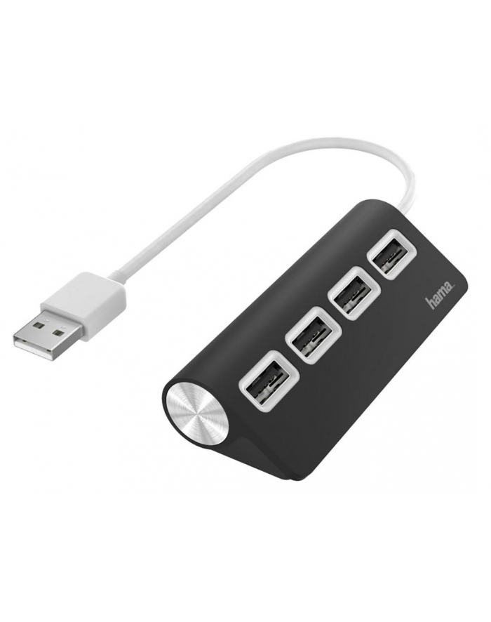 Hub USB 2.0 Hama USB-A - 4x USB-A czarny główny