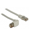Patchcord Delock SSTP kat.6A 0,5m kątowy LS0H miedź szary - nr 1