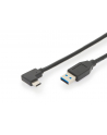 Kabel DIGITUS USB 3.1 Gen.2 SuperSpeed+ 10Gbps Typ USB C 90°/A M/M kątowy czarny 1m - nr 1