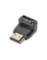 Adapter DIGITUS HDMI 2.0 HighSpeed z Ethernetem Typ HDMI A kątowy/HDMI A M/Ż czarny - nr 1