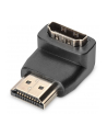 Adapter DIGITUS HDMI 2.0 HighSpeed z Ethernetem Typ HDMI A kątowy/HDMI A M/Ż czarny - nr 2