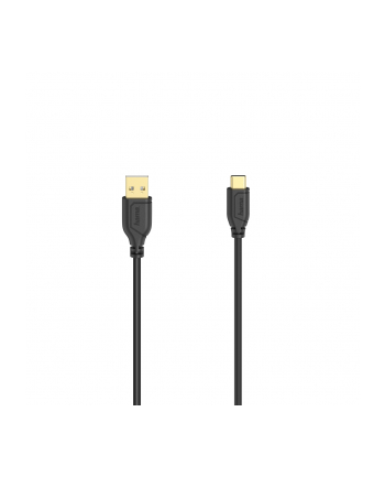 Kabel Hama USB-C - USB 2.0 A Flexi-Slim 0,75m czarny