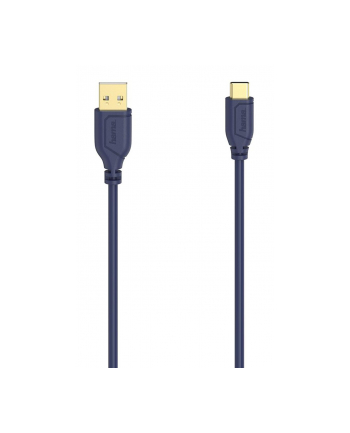 Kabel Hama USB-C - USB 2.0 A Flexi-Slim 0,75m niebieski