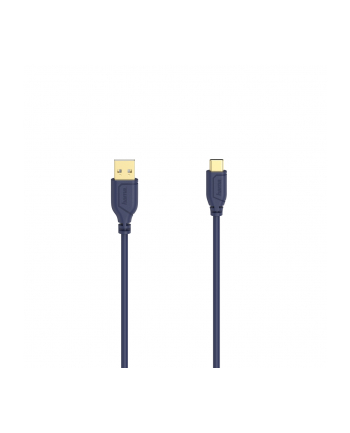 Kabel Hama USB-C - USB 2.0 A Flexi-Slim 0,75m niebieski