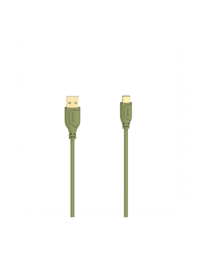 Kabel Hama USB-C - USB 2.0 A Flexi-Slim 0,75m zielony główny