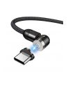 Kabel USB 2.0 Maclean MCE475 magnetyczny USB C kątowy 2m czarny - nr 1
