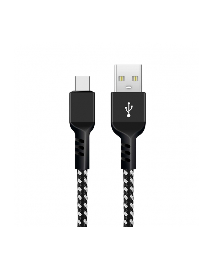 Kabel USB 2.0 Maclean MCE482 USB A - USB C M/M Fast Charge 5V/2,4A czarno-biały 2m główny