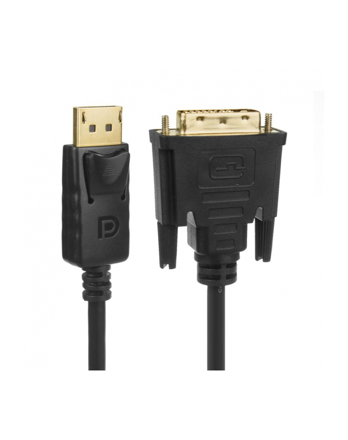 Kabel adapter Maclean MCTV-715 Display Port (DP) - DVI 4K/30Hz czarny 1,8m główny