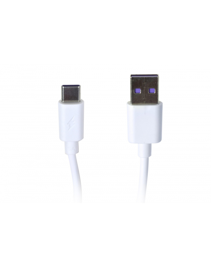 Kabel USB-C Vakoss TC-U539 Fast Charge 5A 1m biały główny