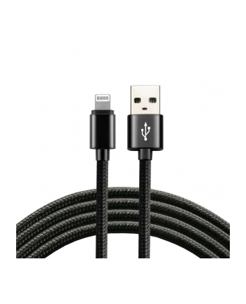 Kabel USB - Lightning everActive CBB-2IB 2m z obsługą szybkiego ładowania do 2,4A czarny