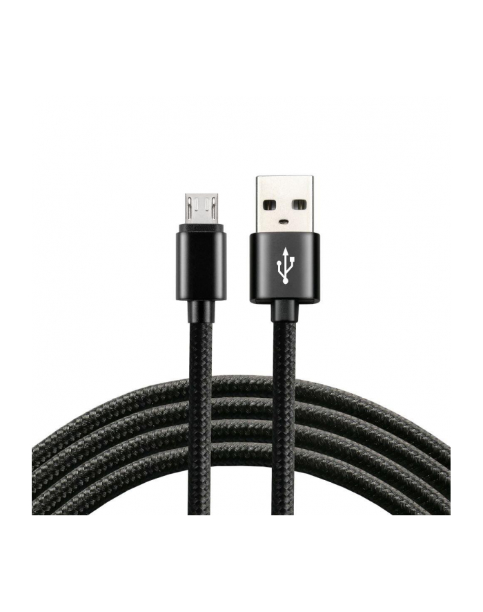 Kabel USB - micro USB everActive CBB-2MB 2m z obsługą szybkiego ładowania do 2,4A czarny główny