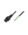 Kabel zasilający do zarobienia z blokadą IEC LOCK 3x1mm2 OPEN/C13 prosty Ż 1m czarny - nr 2