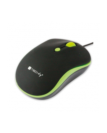 Mysz przewodowa Techly 1600dpi optyczna czarno-zielona