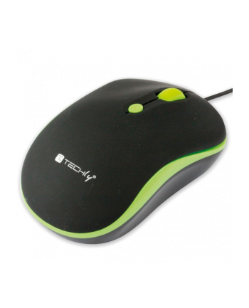 Mysz przewodowa Techly 1600dpi optyczna czarno-zielona