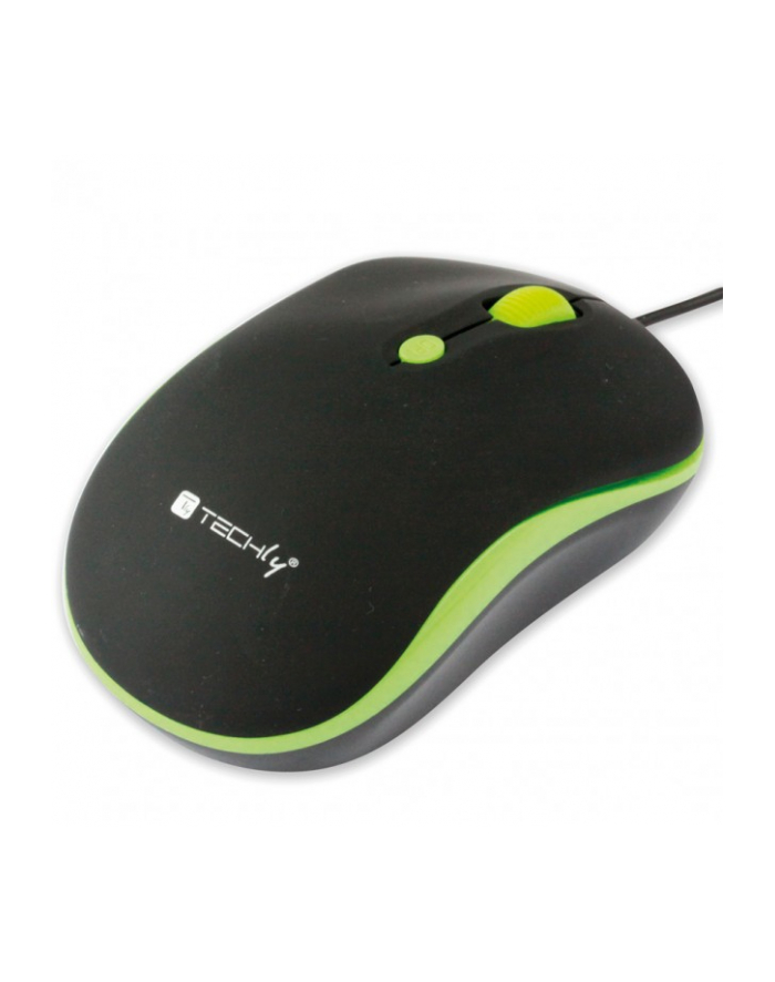 Mysz przewodowa Techly 1600dpi optyczna czarno-zielona główny