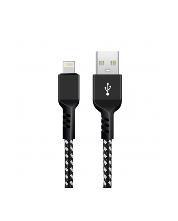 Kabel Lightning Maclean MCE481 USB A - Lightning do iPhone Fast Charge 5V/2,4A czarno-biały 2m