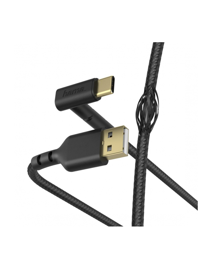 Kabel ładujący USB 2.0 Hama Data ''Stand'' USB-A Type-C, 1,5M, czarny główny