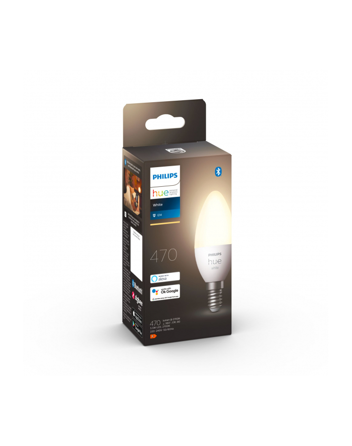 Smart Light Bulb|PHILIPS|Power consumption 5.5 Watts|Luminous flux 470 Lumen|2700 K|220-240V|Bluetooth/ZigBee|929003021101 główny