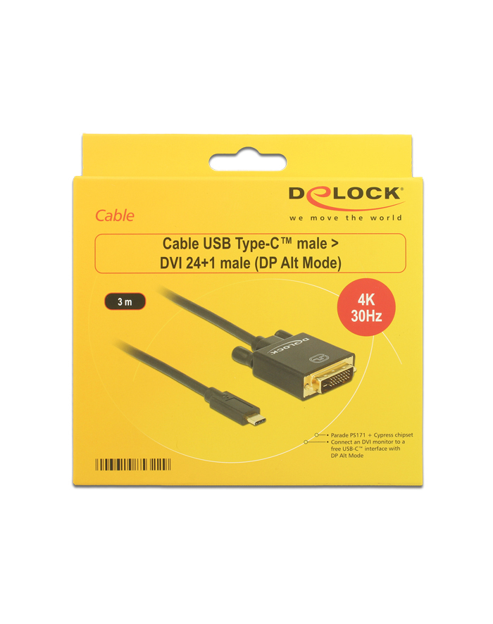 Delock Type-C DVI 3m (85322) główny
