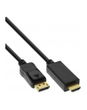 InLine Kabel InLine InLine Kabel adapter HDMI - DP (DisplayPort) z konwerterem - obługa 4K/60Hz - czarny - 0.3m (17187I) - nr 2